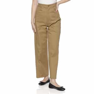 ウォッシャブル ワイドシルエットチノパンツ