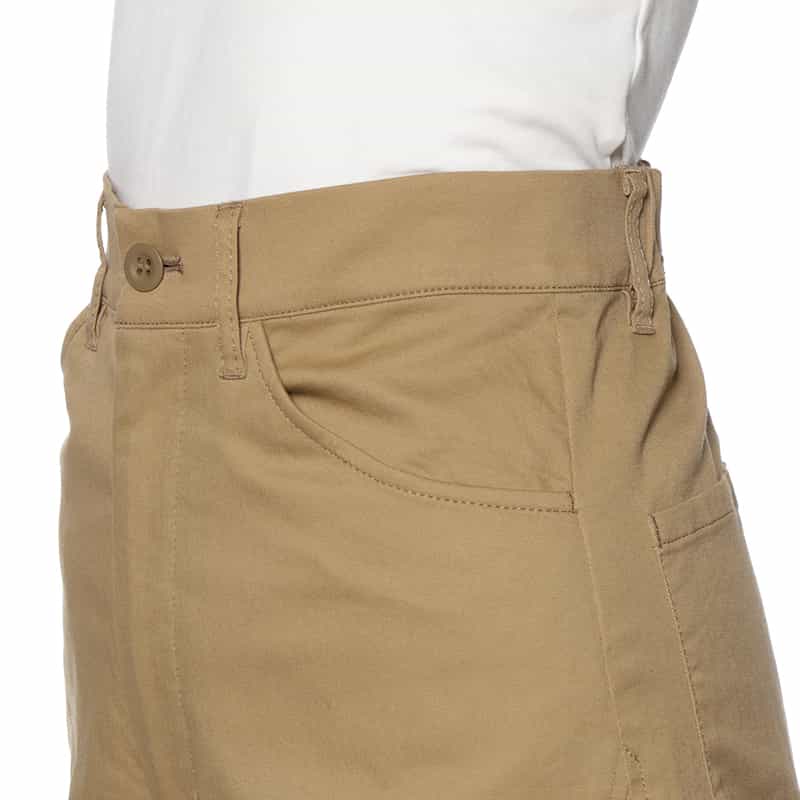 BARNEYS NEW YORK ウォッシャブル ワイドシルエットチノパンツ CAMEL