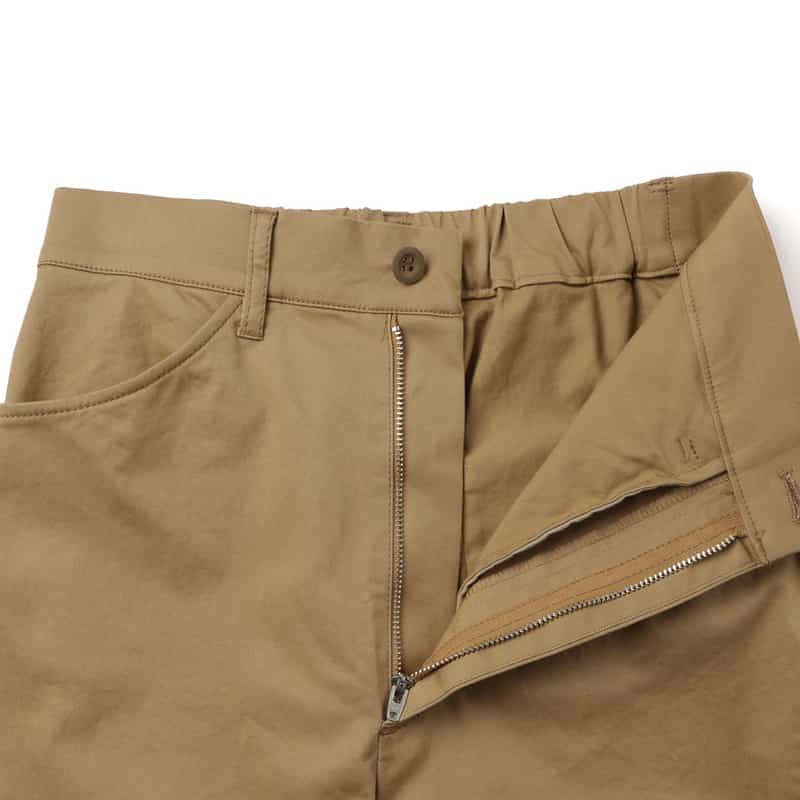 BARNEYS NEW YORK ウォッシャブル ワイドシルエットチノパンツ CAMEL