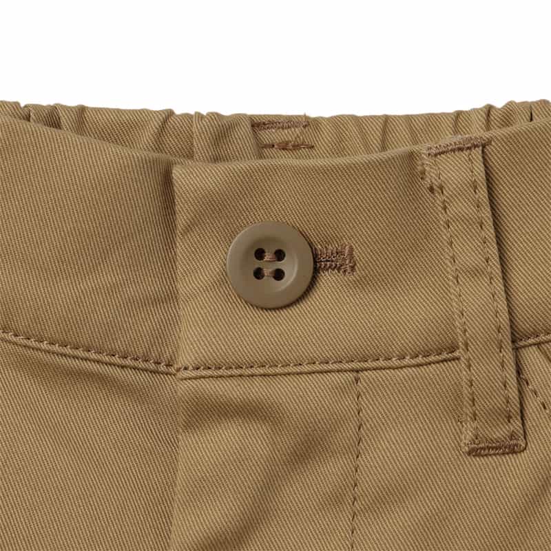 BARNEYS NEW YORK ウォッシャブル ワイドシルエットチノパンツ CAMEL