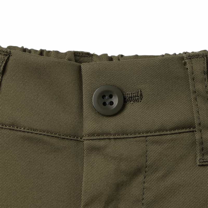 BARNEYS NEW YORK ウォッシャブル ワイドシルエットチノパンツ KHAKI