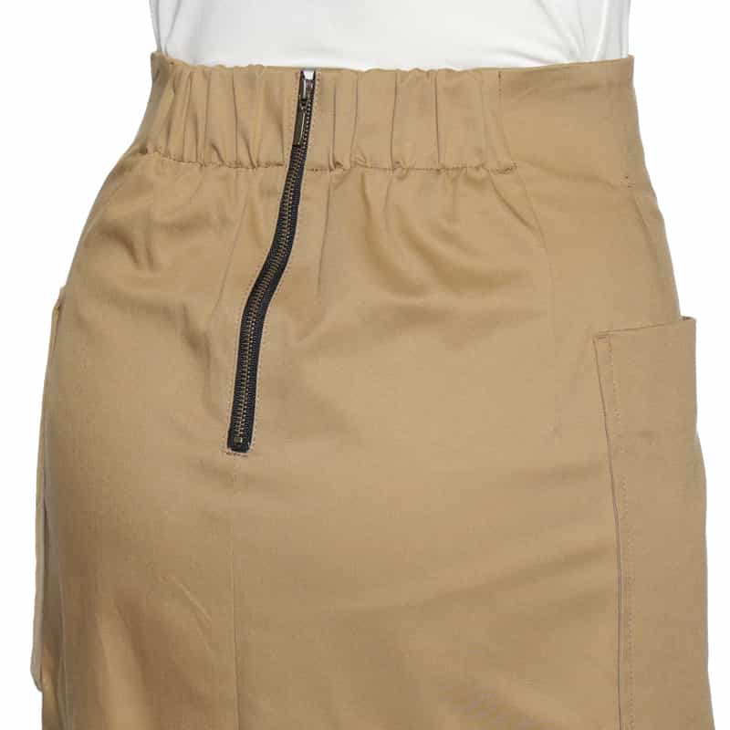 BARNEYS NEW YORK ウォッシャブル チノタイトスカート CAMEL