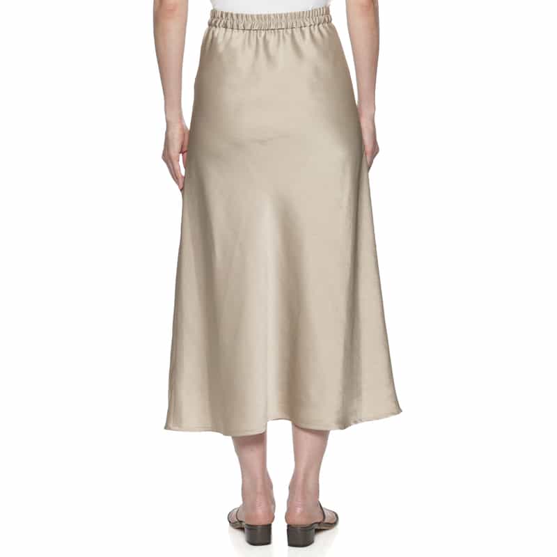 BARNEYS NEW YORK ウォッシャブル サテン素材マーメイドスカート BEIGE