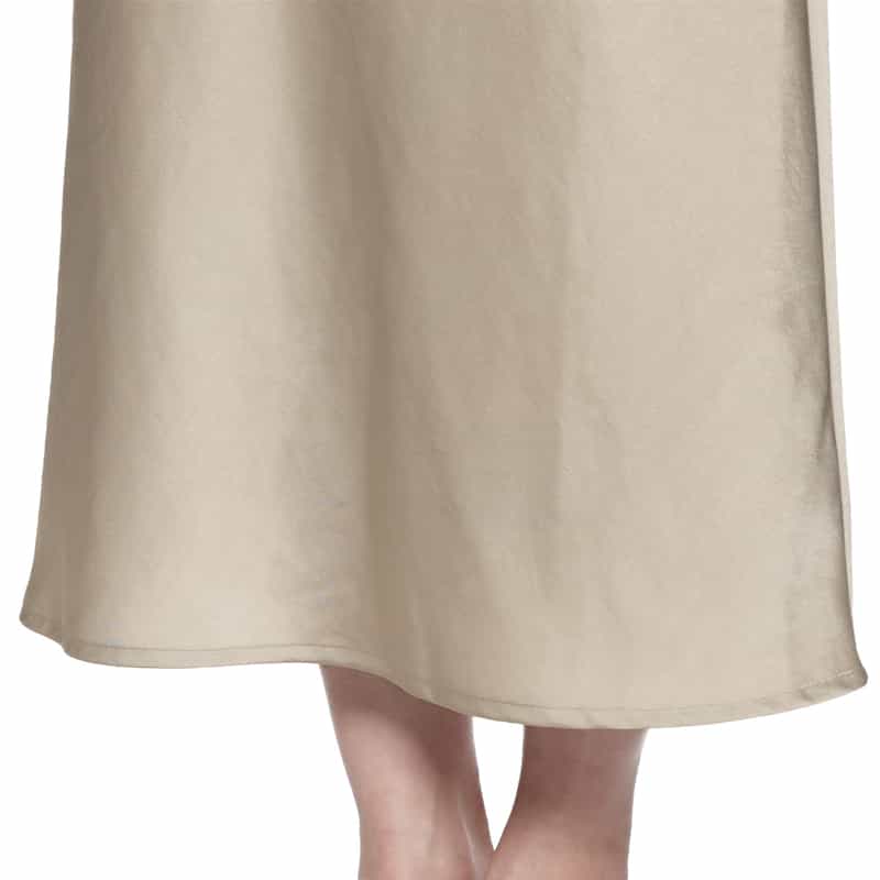 BARNEYS NEW YORK ウォッシャブル サテン素材マーメイドスカート BEIGE