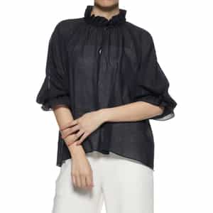 ウォッシャブル ギャザーネックブラウス