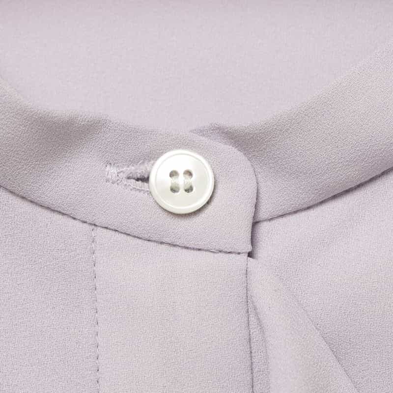 BARNEYS NEW YORK ウォッシャブル センターフリルブラウス PURPLE