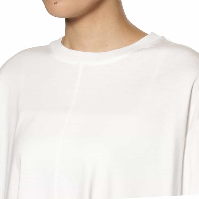 BARNEYS NEW YORK ウォッシャブル ギャザースリーブカットソー WHITE