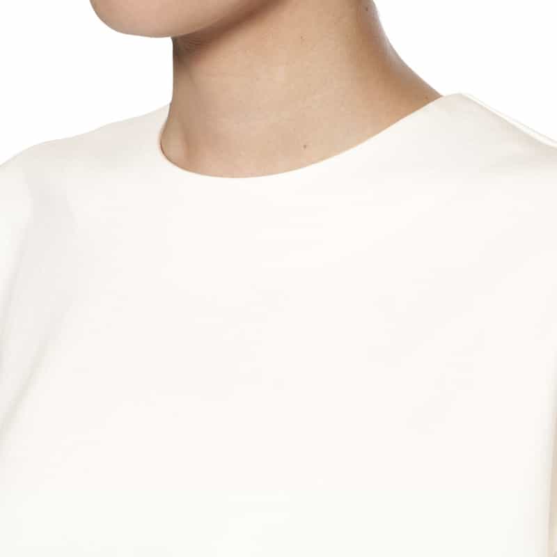 BARNEYS NEW YORK ウォッシャブル コンビネーション プリーツカットソー WHITE