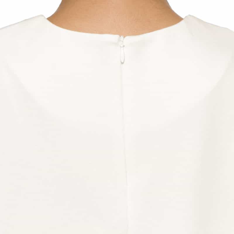 BARNEYS NEW YORK ウォッシャブル コンビネーション プリーツカットソー WHITE