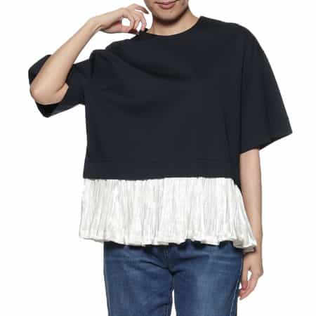 ウォッシャブル コンビネーション プリーツカットソー