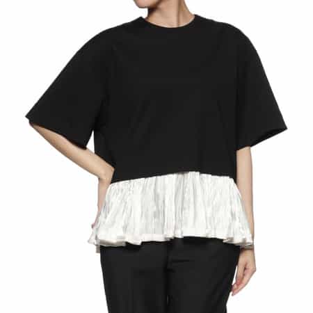 ウォッシャブル コンビネーション プリーツカットソー