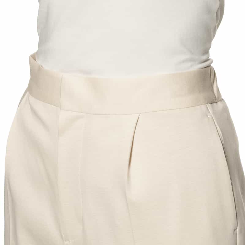 BARNEYS NEW YORK セットアップ ウォッシャブル タック入りテーパードパンツ BEIGE