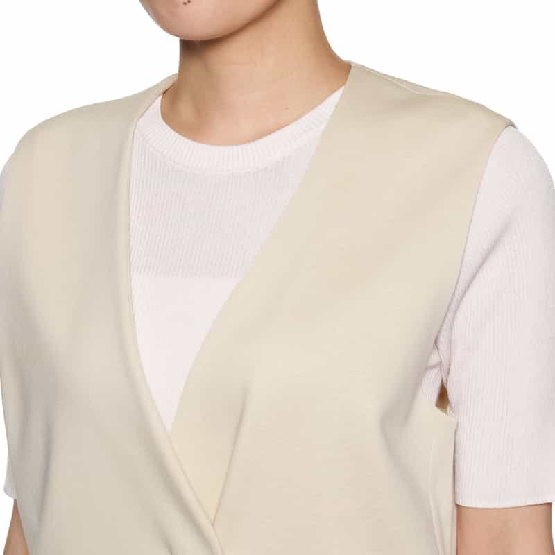 BARNEYS NEW YORK セットアップ ウォッシャブル ノースリーブベスト BEIGE