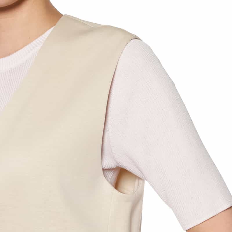 BARNEYS NEW YORK セットアップ ウォッシャブル ノースリーブベスト BEIGE