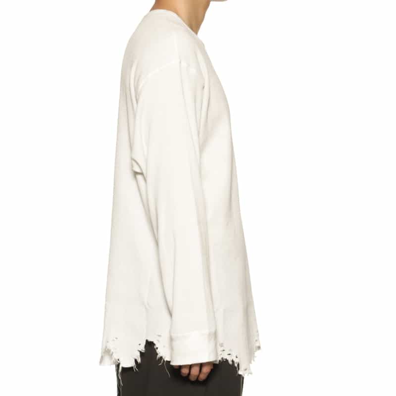 ANCELLM ANCELLM＜アンセルム＞ ワッフル素材ロングスリーブカットソー WHITE