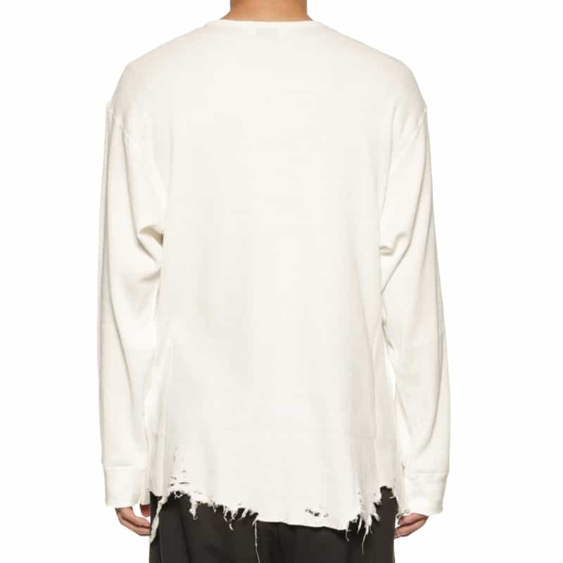 ANCELLM ANCELLM＜アンセルム＞ ワッフル素材ロングスリーブカットソー WHITE