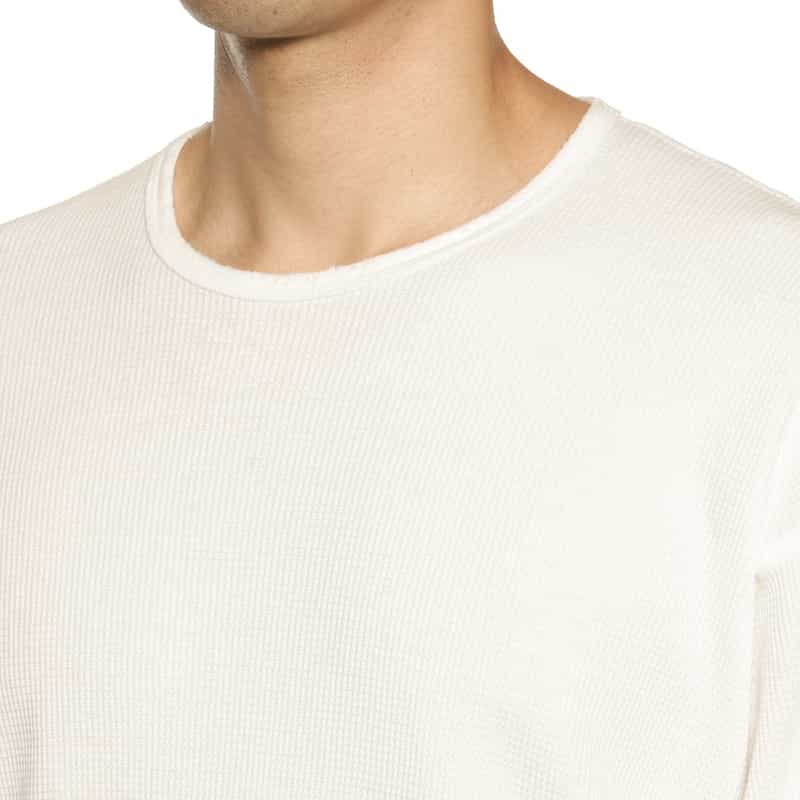 ANCELLM ANCELLM＜アンセルム＞ ワッフル素材ロングスリーブカットソー WHITE