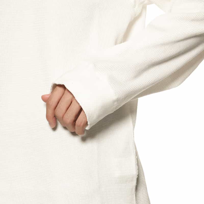 ANCELLM ANCELLM＜アンセルム＞ ワッフル素材ロングスリーブカットソー WHITE