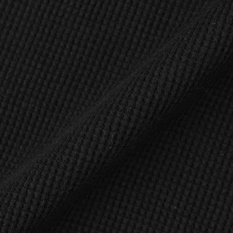 ANCELLM ANCELLM＜アンセルム＞ ワッフル素材ロングスリーブカットソー BLACK