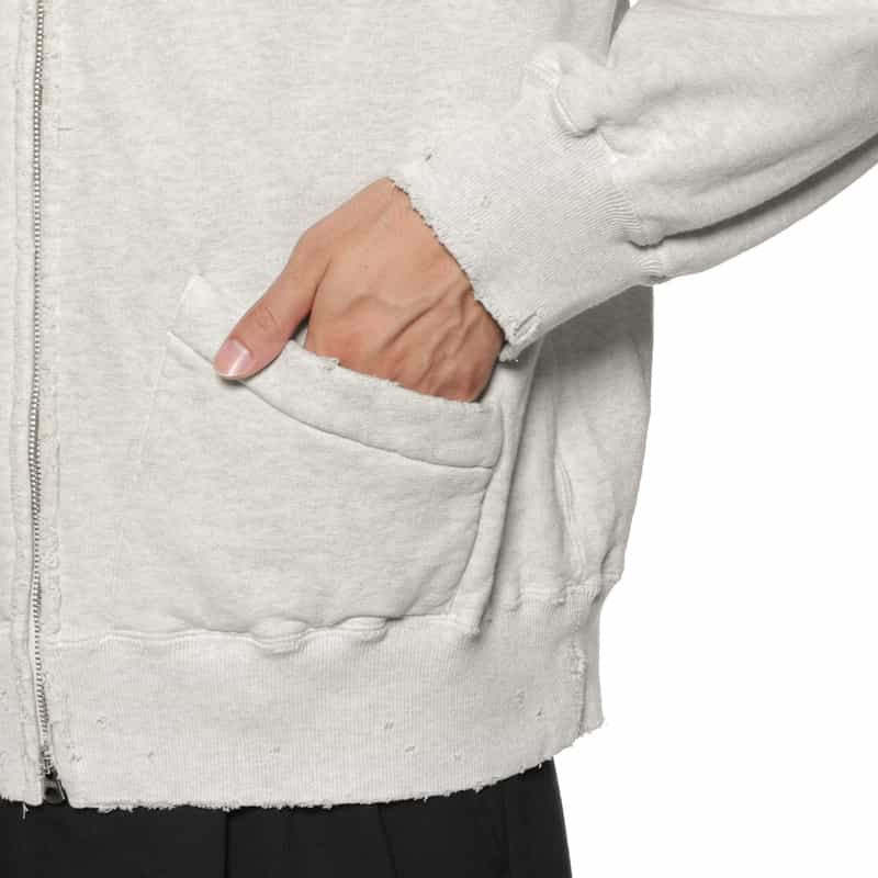 ANCELLM ANCELLM＜アンセルム＞ ジップアップスウェットフーディ GRAY