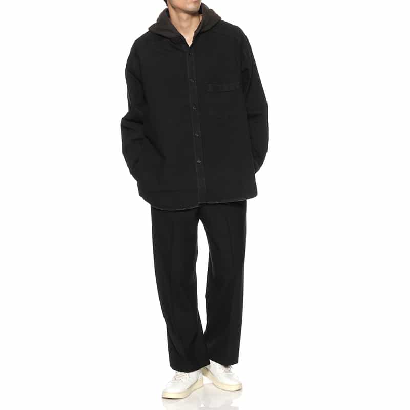 ANCELLM ANCELLM＜アンセルム＞ フード付デニムシャツ BLACK