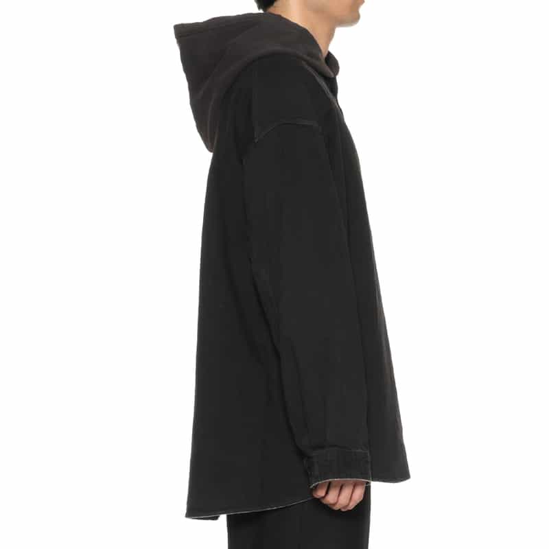ANCELLM ANCELLM＜アンセルム＞ フード付デニムシャツ BLACK