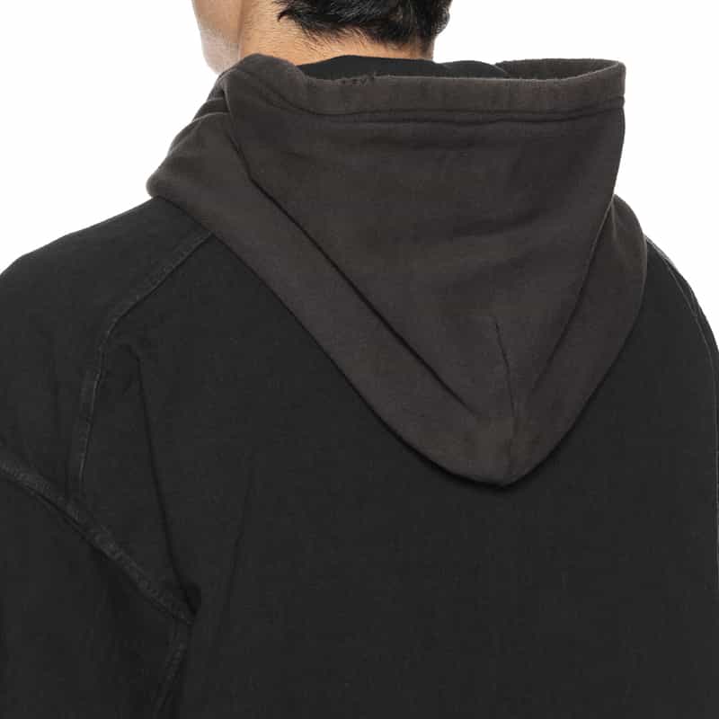 ANCELLM ANCELLM＜アンセルム＞ フード付デニムシャツ BLACK