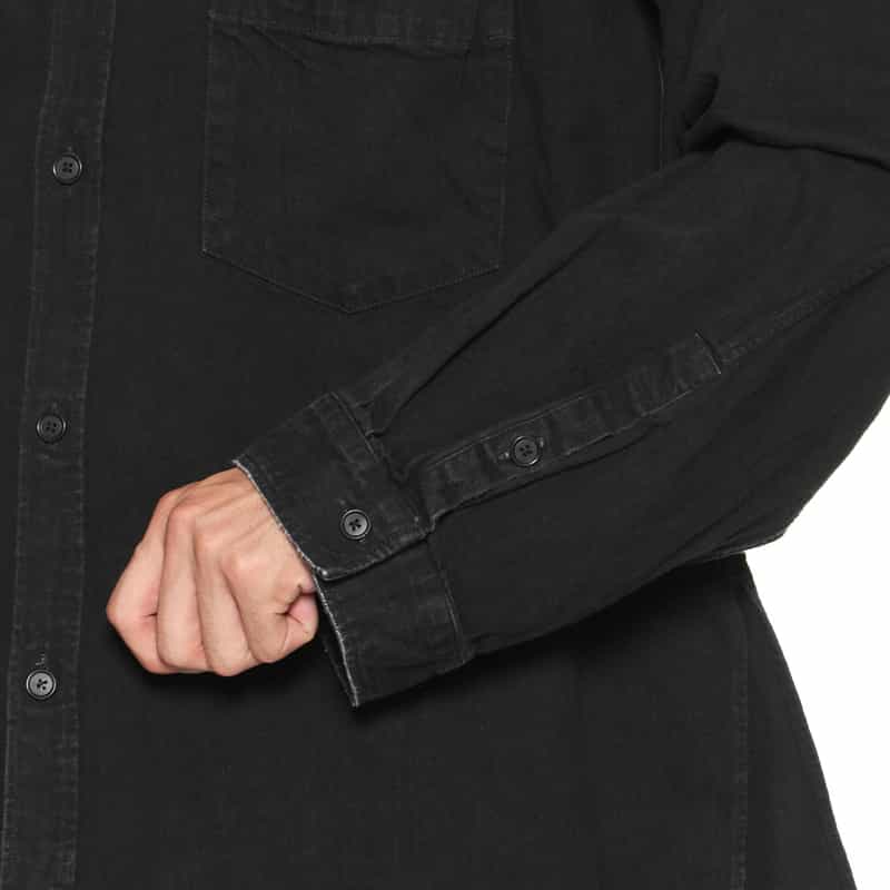 ANCELLM ANCELLM＜アンセルム＞ フード付デニムシャツ BLACK