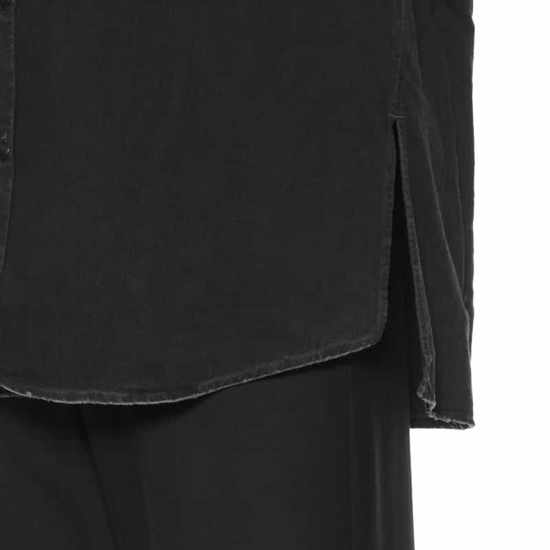 ANCELLM ANCELLM＜アンセルム＞ フード付デニムシャツ BLACK