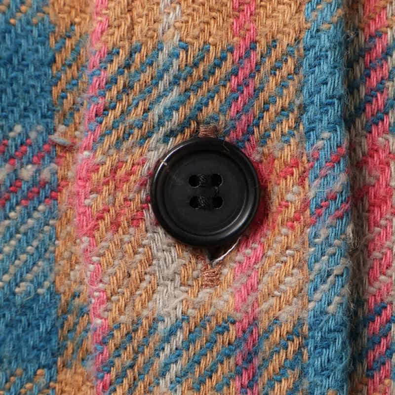 ANCELLM ANCELLM＜アンセルム＞ チェック柄フーディーシャツ CAMEL