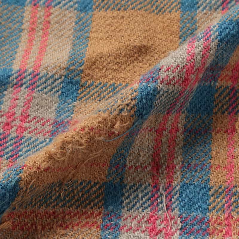 ANCELLM ANCELLM＜アンセルム＞ チェック柄フーディーシャツ CAMEL