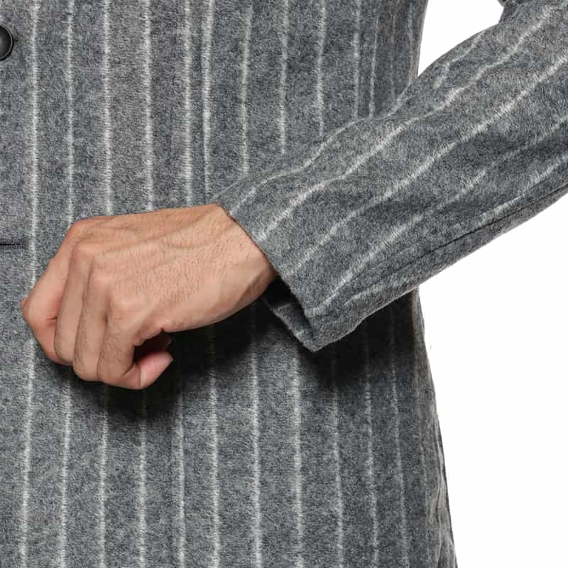 FRADI FRADI＜フラディ＞ フード付ストライプ柄ジャケット GRAY