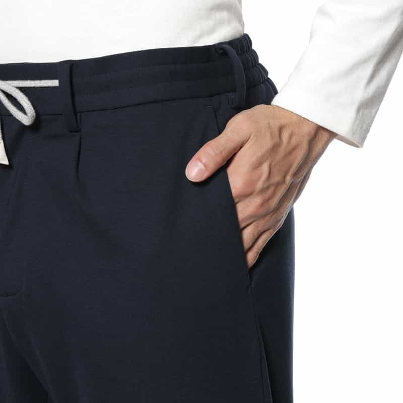 FRADI FRADI＜フラディ＞ セットアップ ストライプ柄ジャージーパンツ NAVY