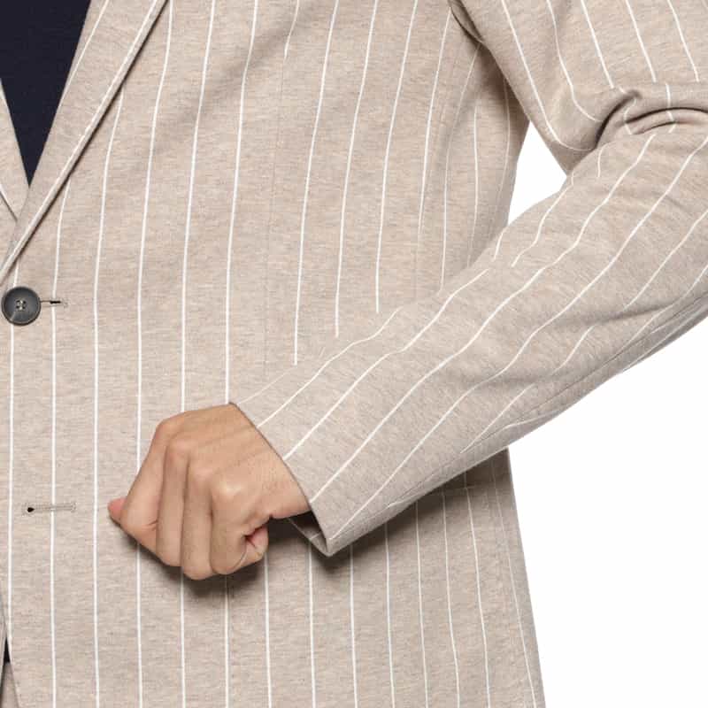 FRADI FRADI＜フラディ＞ ストライプ柄ジャージー素材テーラードジャケット BEIGE