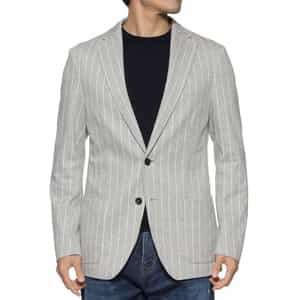 FRADI＜フラディ＞ ストライプ柄ジャージー素材テーラードジャケット