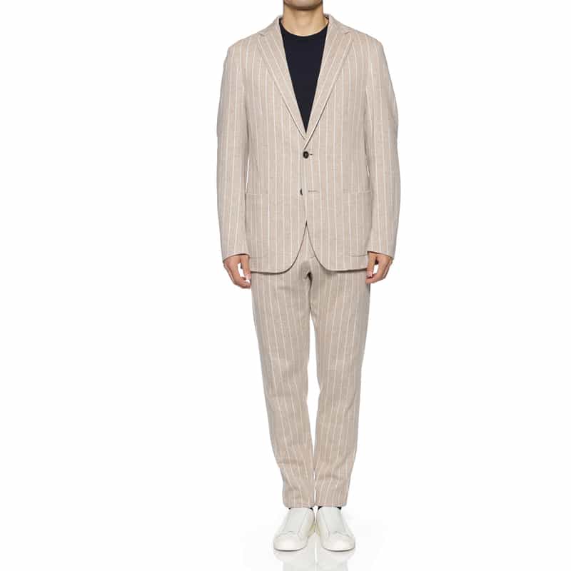 FRADI FRADI＜フラディ＞ セットアップ ストライプ柄ジャージーパンツ BEIGE