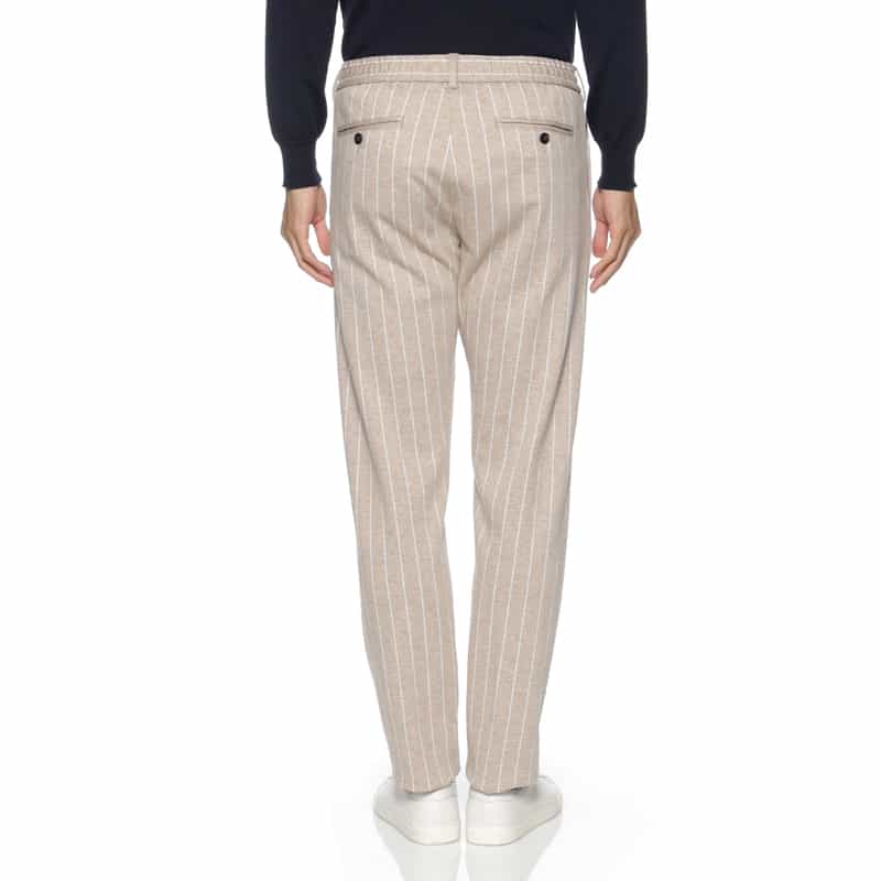 FRADI FRADI＜フラディ＞ セットアップ ストライプ柄ジャージーパンツ BEIGE