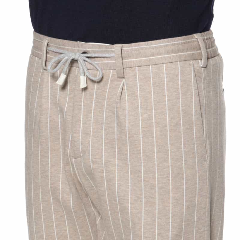 FRADI FRADI＜フラディ＞ セットアップ ストライプ柄ジャージーパンツ BEIGE