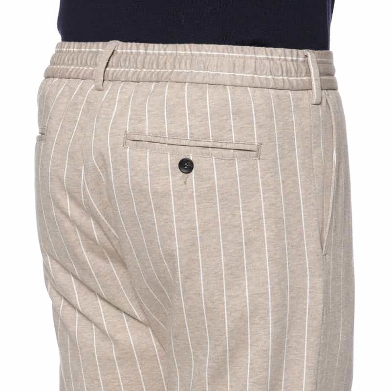 FRADI FRADI＜フラディ＞ セットアップ ストライプ柄ジャージーパンツ BEIGE