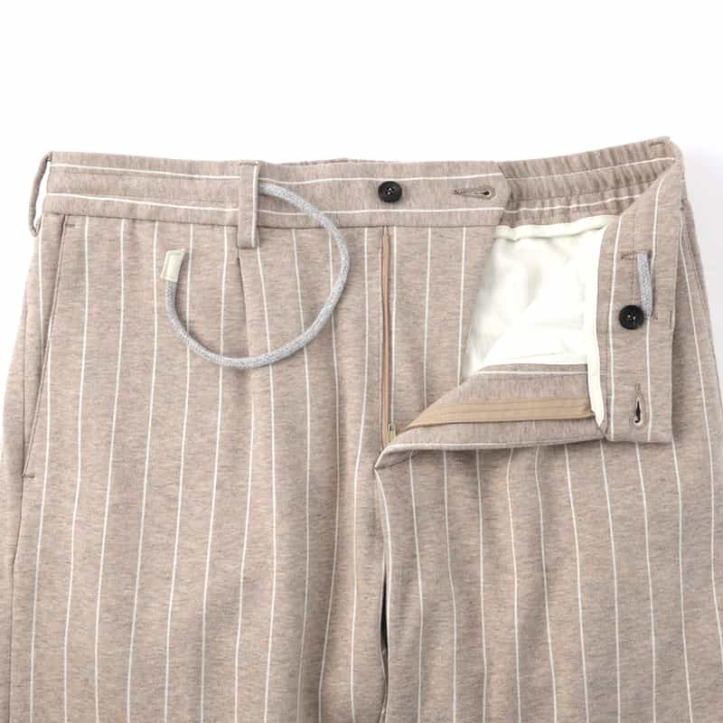 FRADI FRADI＜フラディ＞ セットアップ ストライプ柄ジャージーパンツ BEIGE