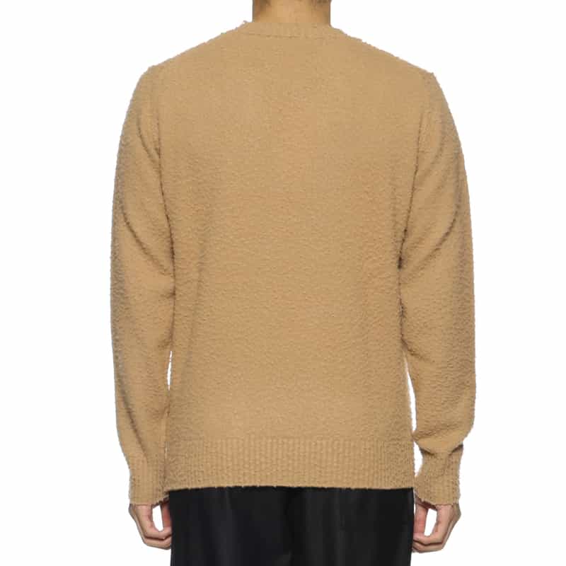 ROBERTO COLLINA ROBERTO COLLINA<ロベルト コリーナ> 起毛加工クルーネックニットプルオーバー CAMEL