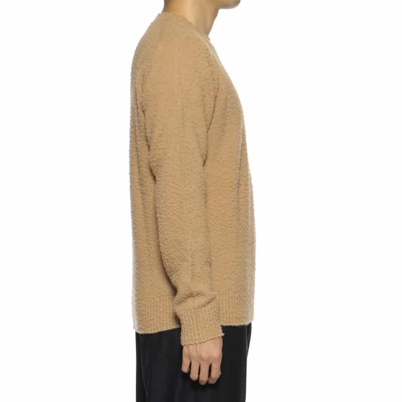 ROBERTO COLLINA ROBERTO COLLINA<ロベルト コリーナ> 起毛加工クルーネックニットプルオーバー CAMEL