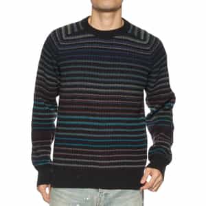 ROBERTO COLLINA<ロベルト コリーナ> ボーダー柄クルーネックニットプルオーバー