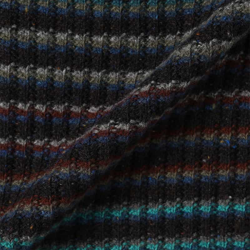 ROBERTO COLLINA ROBERTO COLLINA<ロベルト コリーナ> ボーダー柄クルーネックニットプルオーバー BLACK