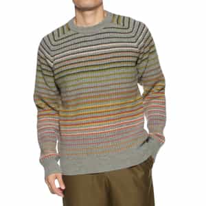 ROBERTO COLLINA<ロベルト コリーナ> ボーダー柄クルーネックニットプルオーバー