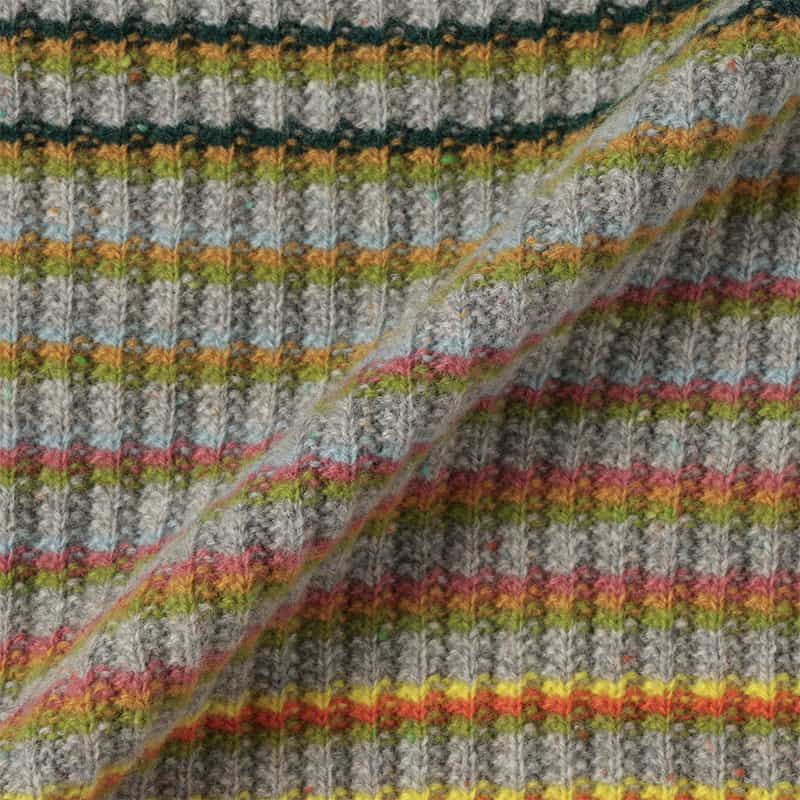 ROBERTO COLLINA ROBERTO COLLINA<ロベルト コリーナ> ボーダー柄クルーネックニットプルオーバー GRAY