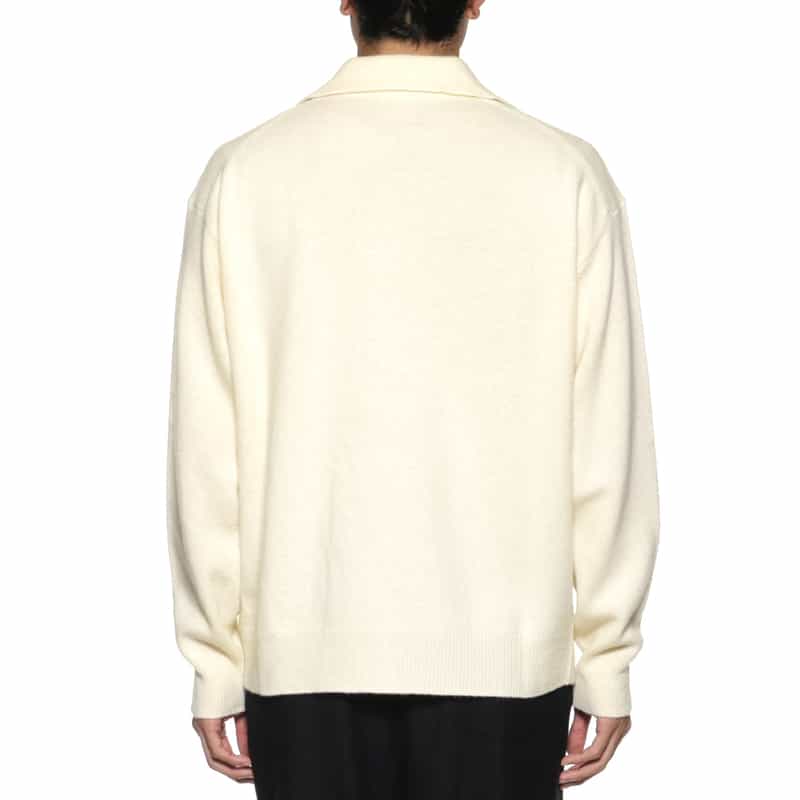 ROBERTO COLLINA ROBERTO COLLINA<ロベルト コリーナ> スキッパーニットポロシャツ WHITE