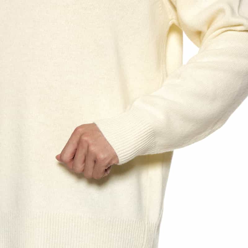 ROBERTO COLLINA ROBERTO COLLINA<ロベルト コリーナ> スキッパーニットポロシャツ WHITE