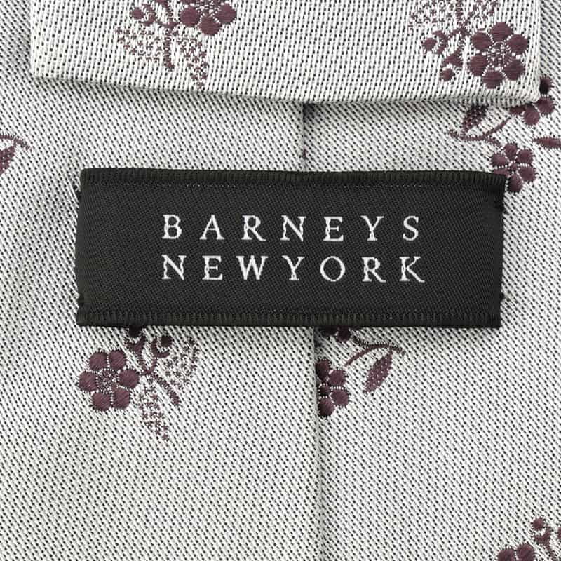 BARNEYS NEW YORK 小花柄タイ GRAY