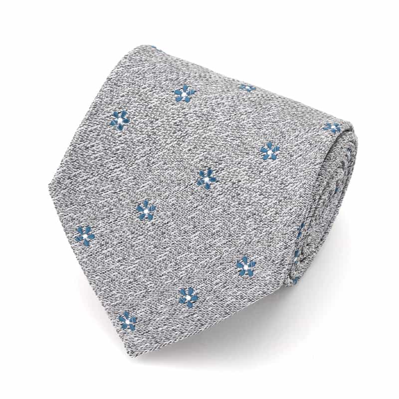 BARNEYS NEW YORK 小花柄タイ GRAY